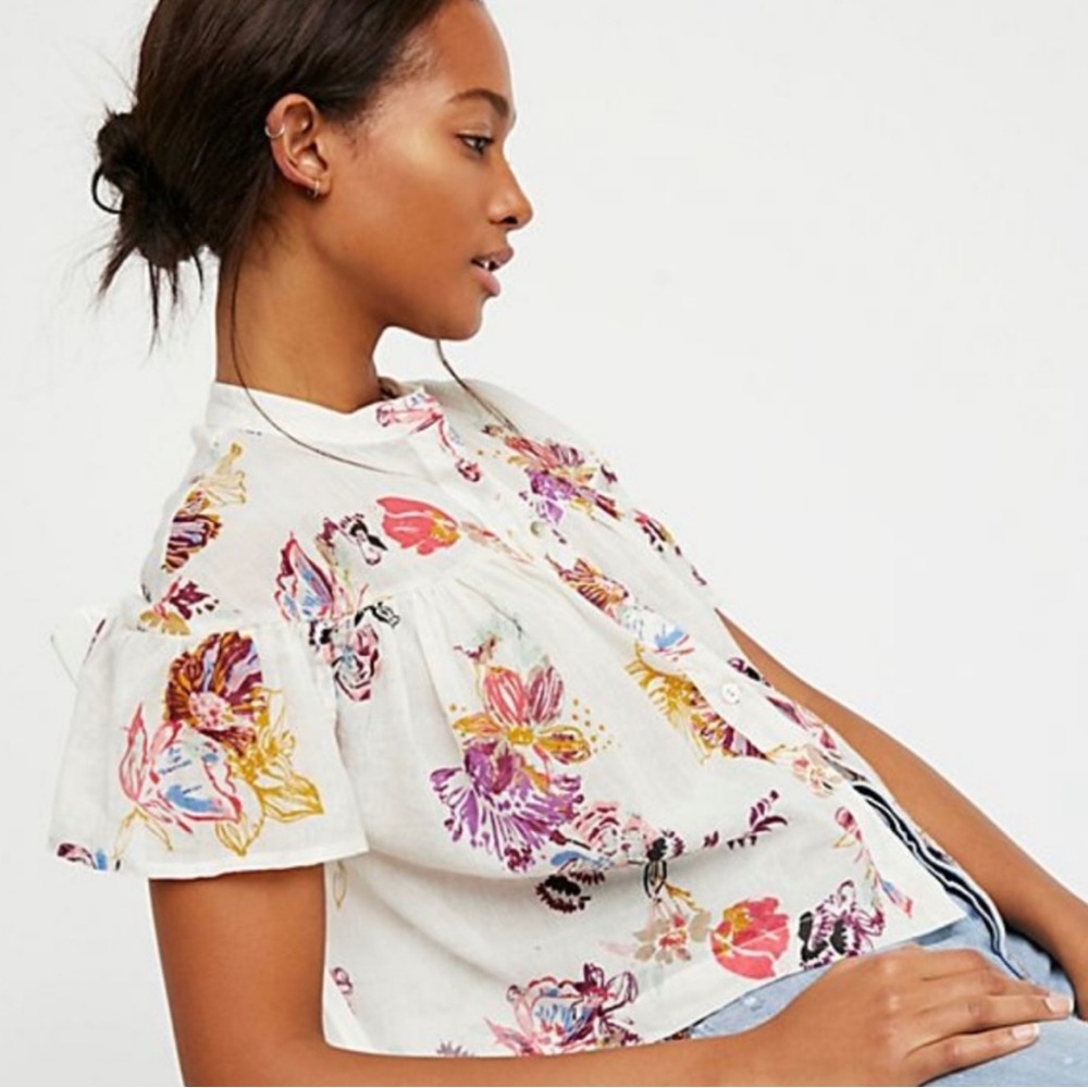 Free People Sweet Escape Button Down Blouse